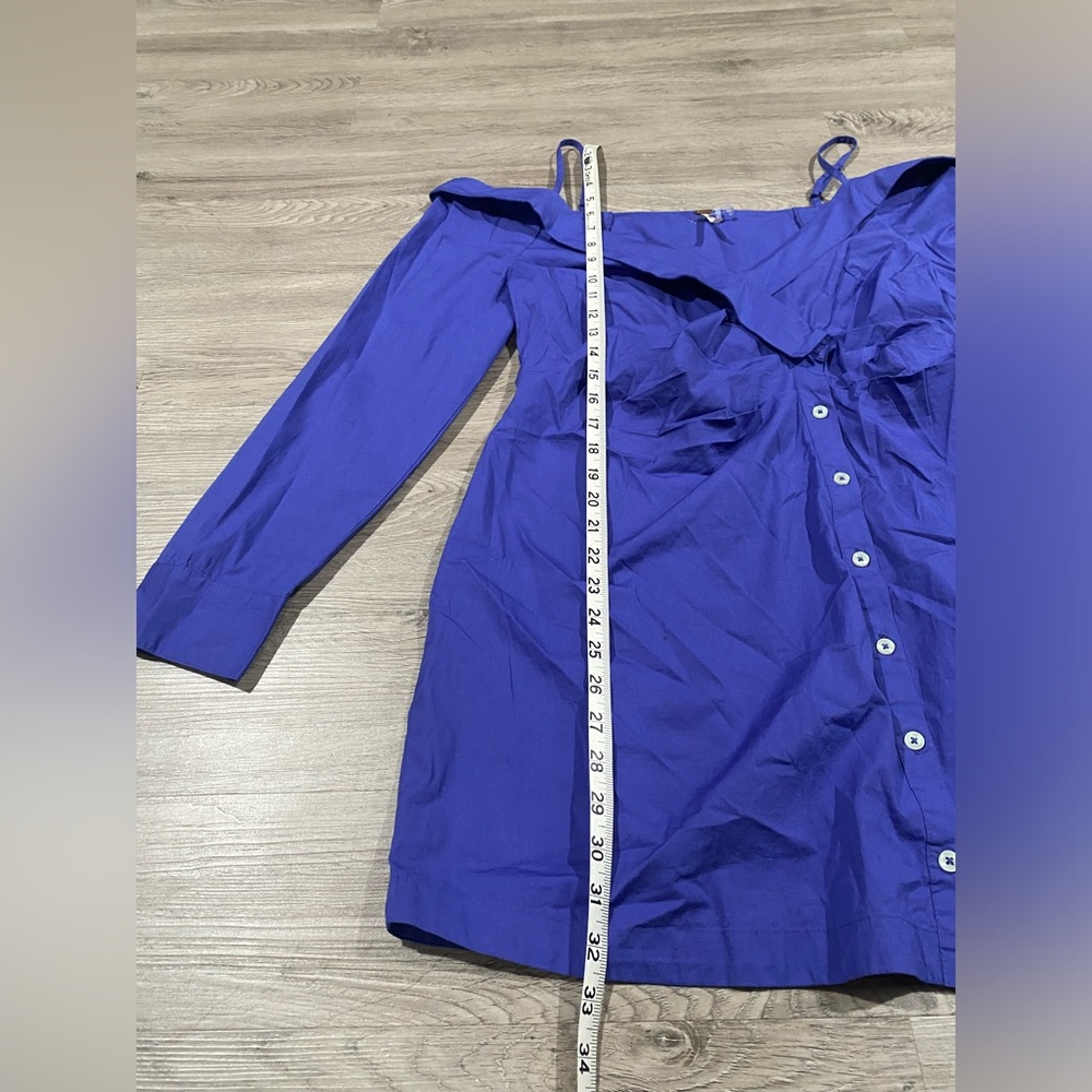 Free People After Hours Mini Shirt Dress Endless Summer Canyon Iris‎ Large - Picture 5 of 6